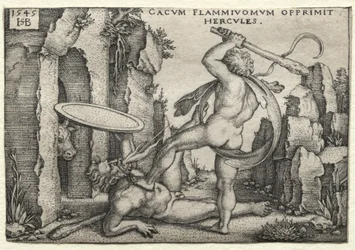 De werken van Hercules: Hercules doodt de reus Cacus, 1545