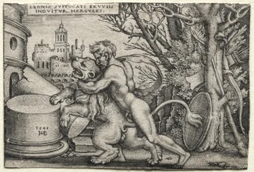 De Werken van Hercules: Hercules Wurgt de Nemeïsche Leeuw