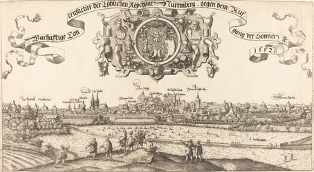 Uitzicht op Neurenberg vanuit het oosten [middenstuk]