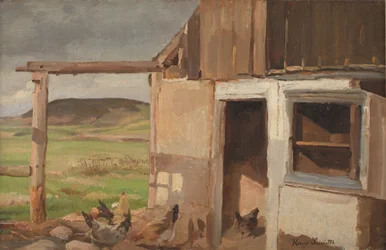 Huis met kippenhok