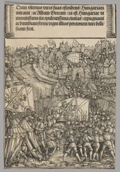 Hongaarse campagne, plaat 14 uit Historische scènes uit het leven van keizer Maximiliaan I van de Triomfboog
