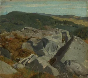 Uitzicht op rotsen en bergkammen
