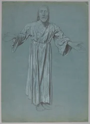 Christus met uitgestrekte armen (recto en verso)
