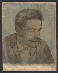 Portret van een man met een snor