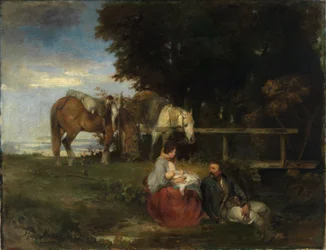 Rust aan de rand van het bos