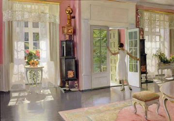 Interieur (olieverf op doek)