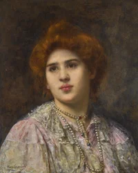 Portret van de operazangeres Félia Litvinne 1860-1936.