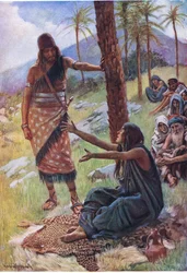Debora en Barak, illustratie uit Pictures That Teach The Crown Series, 1920