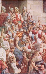 St. Paulus in Jeruzalem, illustratie uit Harold Copping Pictures: The Crown Series, ca. 1920s