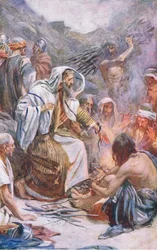 St. Paulus op Melita, illustratie uit Harold Copping Pictures: The Crown Series, ca. 1920s