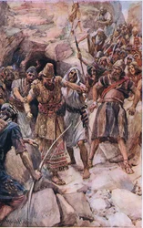 Het lot van de Kanaänitische koningen, illustratie uit Pictures That Teach The Crown Series, 1920