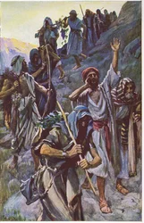 De terugkeer van de spionnen, illustratie uit Pictures That Teach The Crown Series, 1920