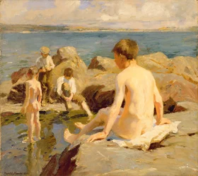 Op de rotsen bij Newlyn