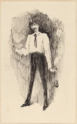 Portret van Whistler met een Penseel