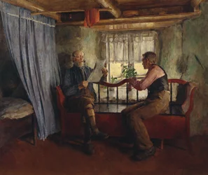 In een boerenwoonkamer