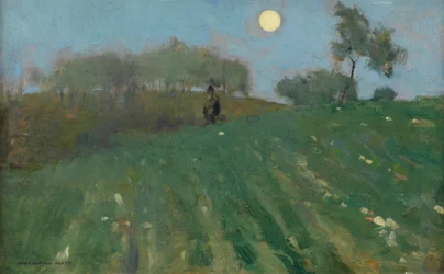 Uit voor een wandeling, volle maan