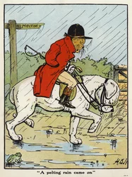 "Een stortregen begon"