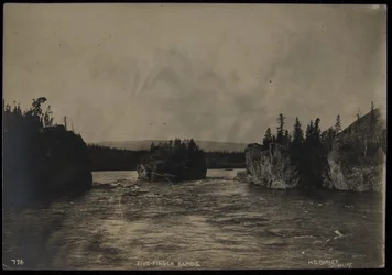 Five Fingers Rapids, fotograaf, H.C. Barley, Skagway, ongedateerd (zw/w foto)