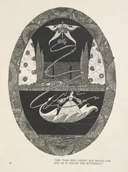 Duimelijntje
Ze nam haar gordel en bond een uiteinde ervan rond de vlinder.