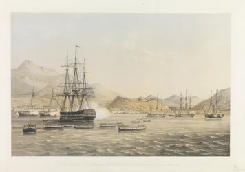 Het eiland Chusan ingenomen door de Britten op 5 juli 1840