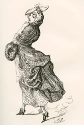 Illustratie voor de roman Barnaby Rudge van Charles Dickens