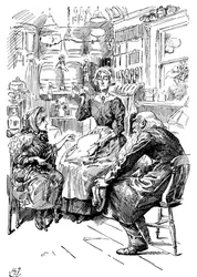 Mr. Riah en Miss Wren bij de Six Jolly Fellowship Porters, 1912