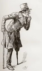 Silas Wegg op weg naar de Bower