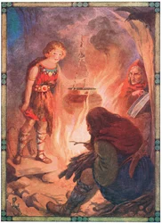 "Ze vond alles zoals het moest zijn" (uit Taliesin) (kleurenlitho)