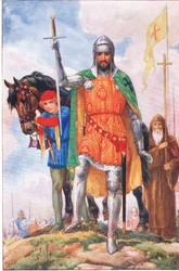 De Grootmeester van Alicantara en de kluizenaar (uit de Grootmeester van Alcantara), illustratie uit