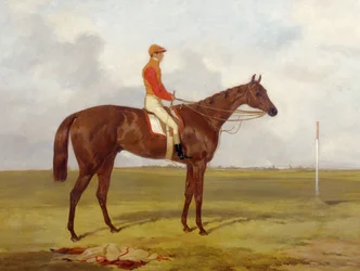 Een portret van The Cossack, winnaar van de Derby van 1847 met S. Templeman, 1847