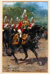 1e Life Guards, op koninklijke escorte