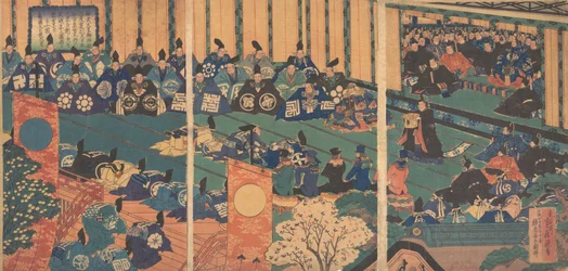 Ontmoeting met buitenlandse hoogwaardigheidsbekleders, 1867 Meiji 1