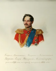 Portret van generaal Yegor Fyodorovich Meiendorf 1794-1879 uit het album van de Keizerlijke Wacht, 1846-1849