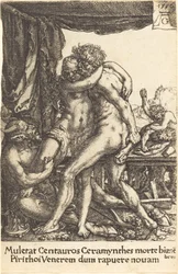 Hercules voorkomt de verkrachting van Hippodamia door de centauren