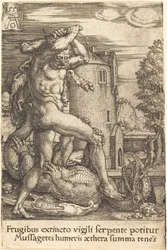 Hercules die de draak doodt