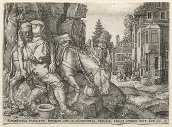De Parabel van de Barmhartige Samaritaan: De Barmhartige Samaritaan Zet de Reiziger op Zijn Ezel
