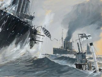 Onderzeeërs en oorlogsschepen: de reizen van HMS Aboukir, Hogue en Cressy, 1914