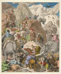 Hannibal steekt de Alpen over, gepubl. 1866