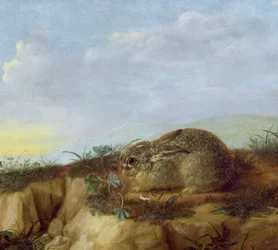 Een Haas in een Landschap