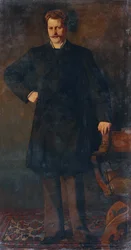 Portret van de Operazanger Theodor Reichmann