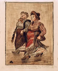 Twee straatmeisjes
