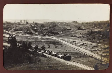 Eerste Wereldoorlog: Oekraïne in de jaren 1914-1916 tijdens de invasie van het Duitse leger. Goederentrein