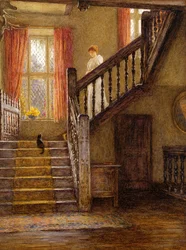 De trap, Whittington Court, Gloucestershire