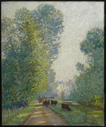 Landschap met koeien
