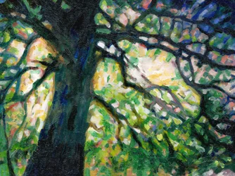 De Silchester Eik, 2016, olieverf op doek