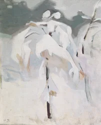 Met sneeuw bedekte berk, c.1913