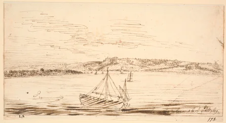 Rivieraanzicht vanaf Lormont, Bordeaux, gezien vanaf de Garonne-rivier