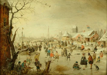 Een scène op het ijs
