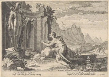 Cadmus raadpleegt het orakel van Delphi