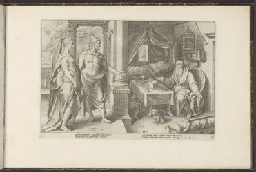 Juno en Jupiter vragen raad aan Tiresias